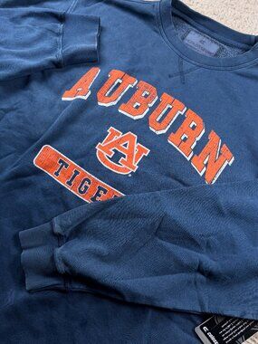 Colosseum Auburn Tigers Navy Crewneck Sweatshirt Men's Large NWT NCAA Pullover